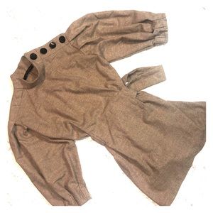 Zara tied long sleeve blouse with buttons